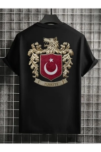 Bozkurt Sembol Türkiye SIRT ve Ön Baskılı Unisex T-shirt